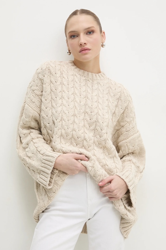 Answear Lab pulover groase bej 3667.tms