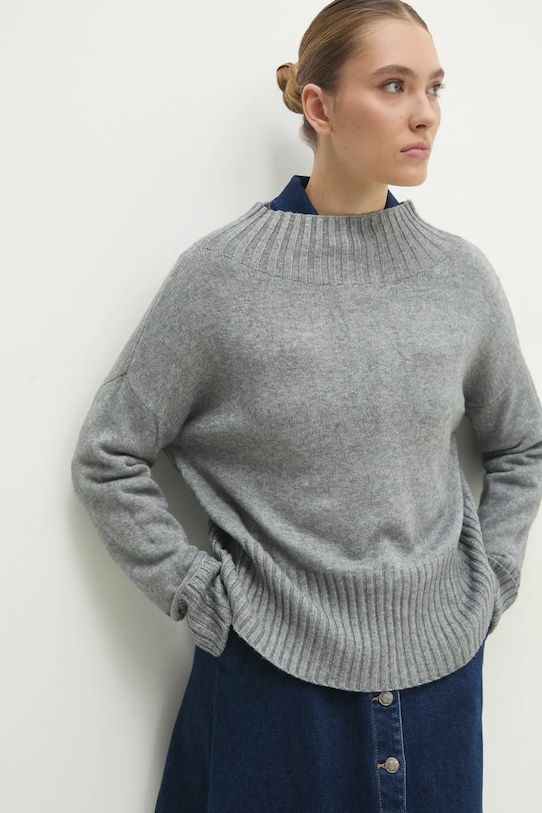 Answear.LAB pulóver sima szürke N7125B.HKK
