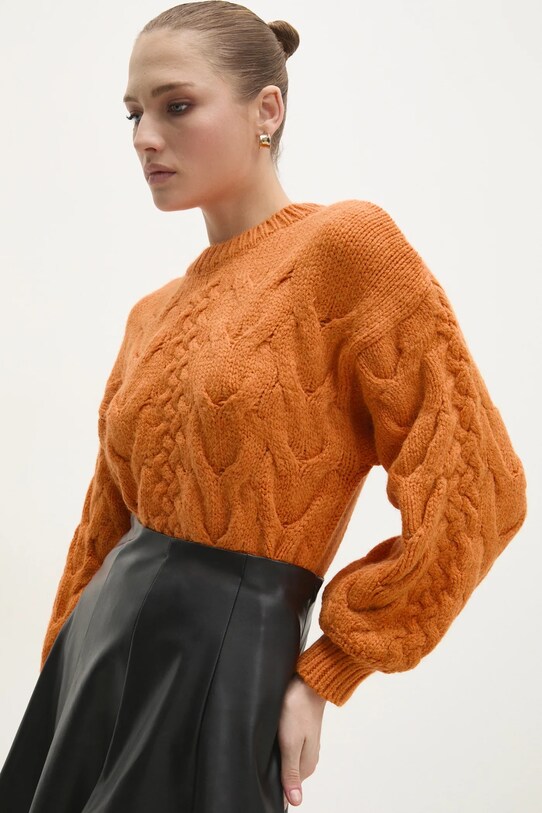 Answear Lab pulover groase portocaliu 30064.tos