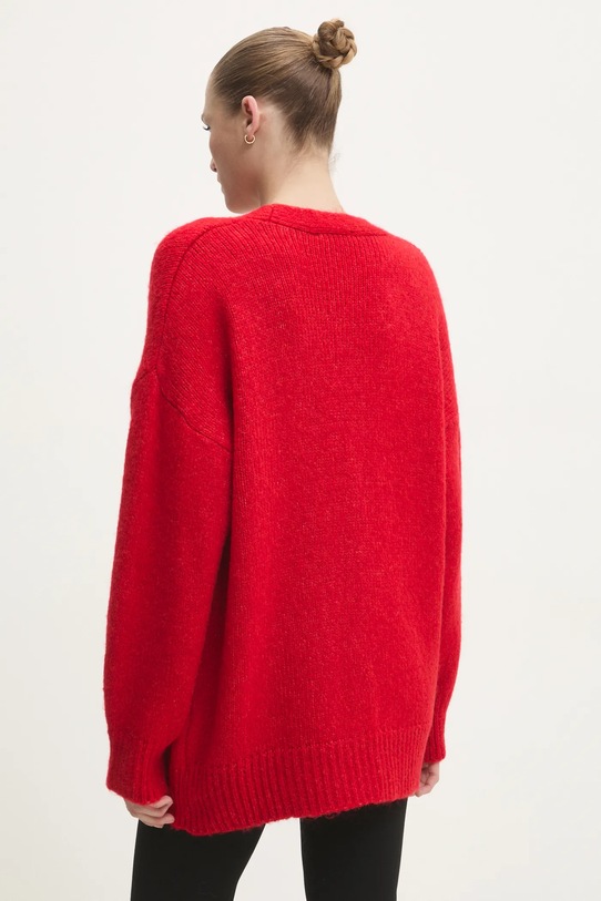 Odzież Answear.LAB kardigan z wełną sng.69.tos czerwony