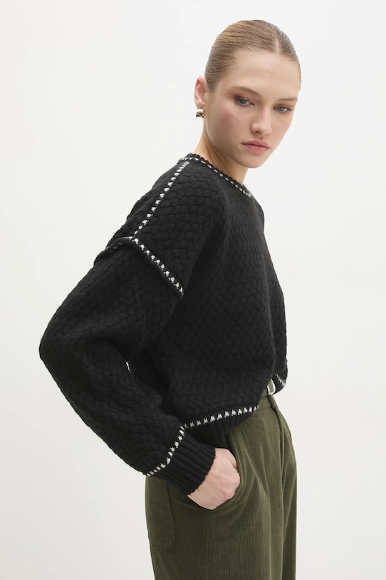 Answear Lab pulover subtiri negru K21144.ims