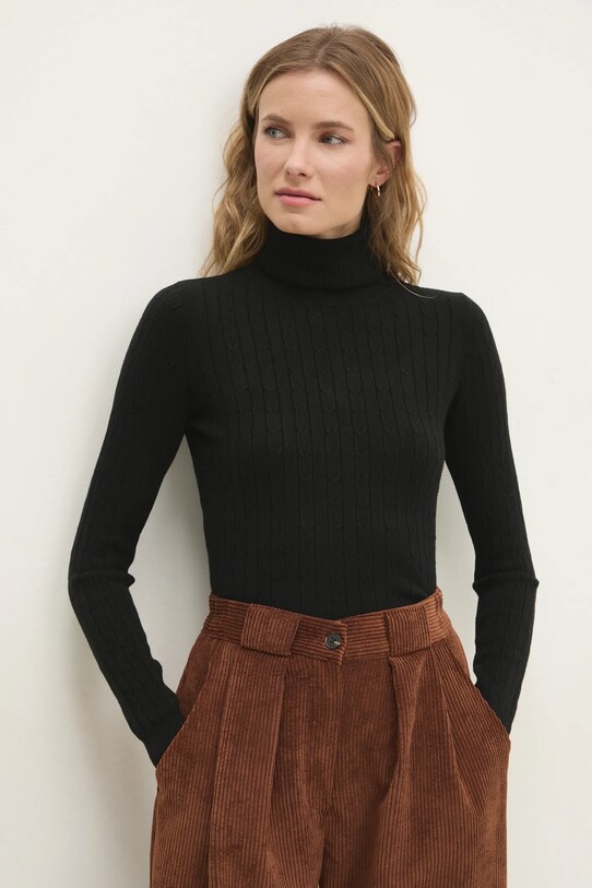 Answear Lab pulover subtiri negru mc8003.ILK