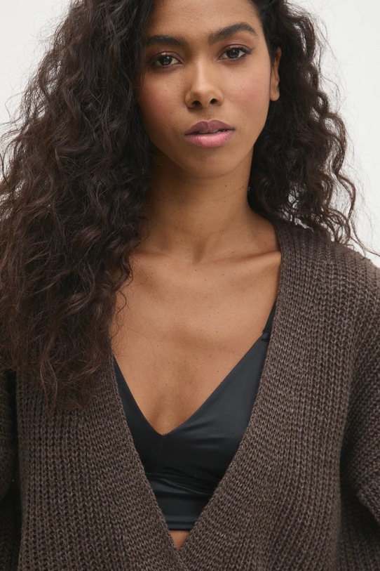 Answear.LAB sweter z wełną brązowy 8927.ilk