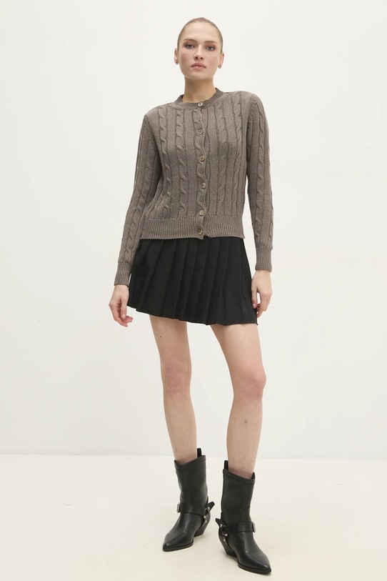 Kardigán Answear.LAB 8891.ILK hnedá WW25