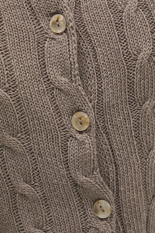 Kardigán Answear.LAB 8891.ILK hnedá