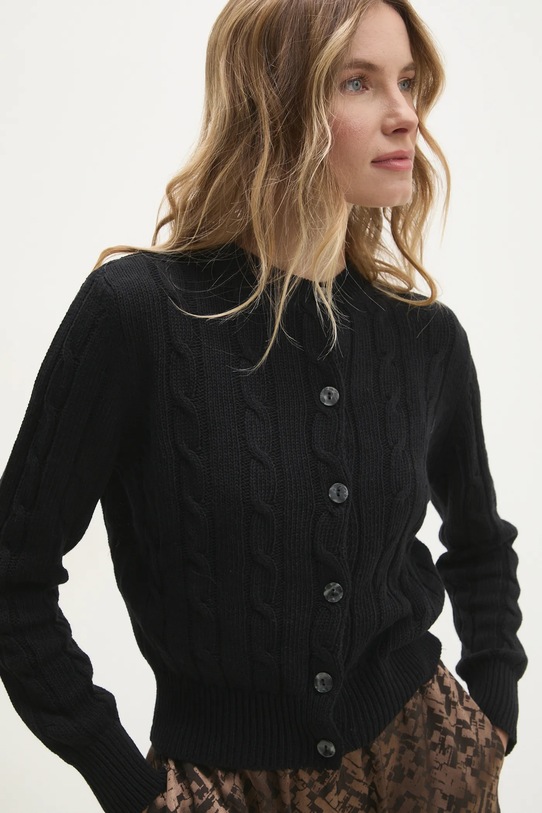 Answear Lab cardigan uni negru 8891.ILK