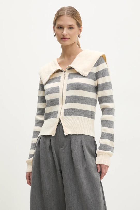 Answear Lab cardigan cu modele gri 13566.ios