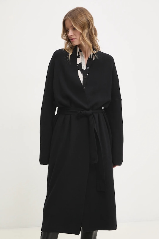 Kardigán Answear.LAB stredne hrubá čierna 9378.ilk