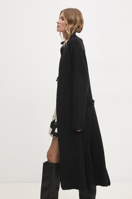 Kardigán Answear.LAB 9378.ilk čierna