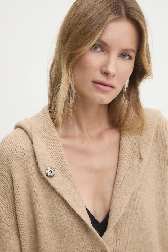 Кардиган з вовною Answear.LAB бежевий 9032.ilk