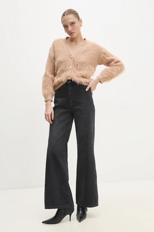 Kardigan Answear.LAB 3502.ilk hnědá WW25