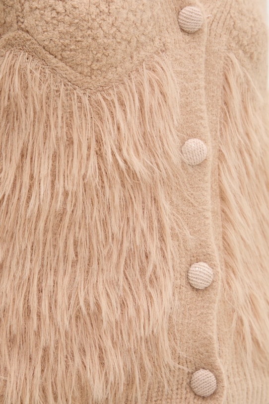 Kardigan Answear.LAB 3502.ilk hnědá