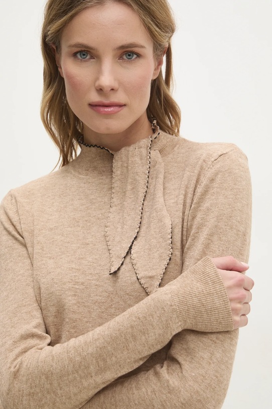 Answear Lab pulover subtiri bej 3471.ilk