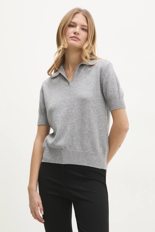 Answear Lab pulover subtiri gri 3458.ilk