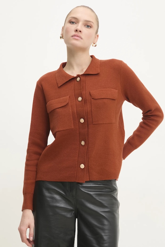 Πλεκτή ζακέτα Answear.LAB άλλο καφέ AR304.fos