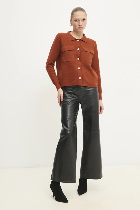 Πλεκτή ζακέτα Answear.LAB AR304.fos καφέ WW25