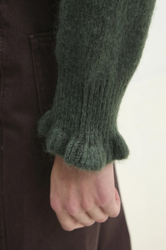 Pulover s dodatkom vune Answear.LAB lu61002.fos zelena