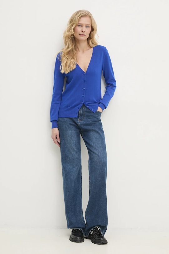 Answear.LAB kardigan z kaszmirem ASF2624.flk niebieski WW25