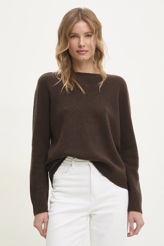 Vlněný svetr Answear.LAB oversize hnědá 86434.hms