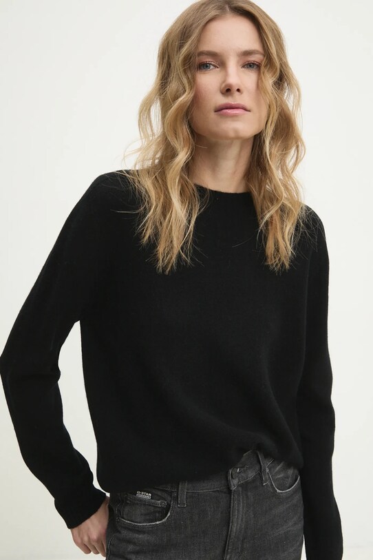 Answear Lab pulover de lana negru 86434.hms