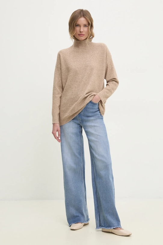 Answear.LAB sweter z wełną DL368.hos brązowy WW25