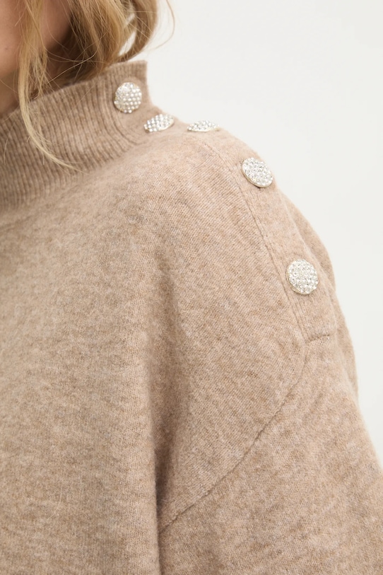 Answear.LAB sweter z wełną DL368.hos brązowy