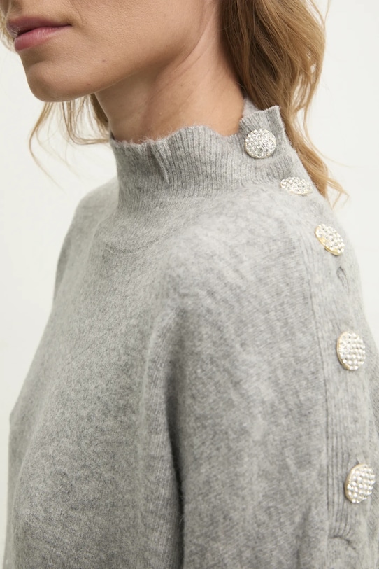 Vlněný svetr Answear.LAB DL368.hos šedá