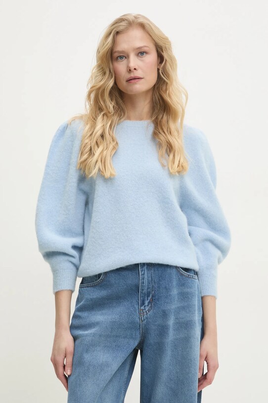 Шерстяной свитер Answear.LAB oversize голубой 8901.flk
