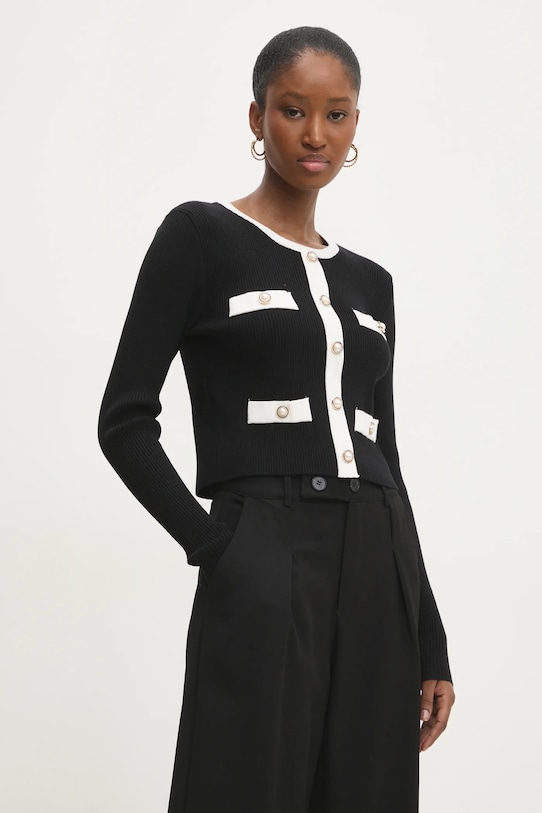 Answear Lab pulover cu modele negru 08971.ims