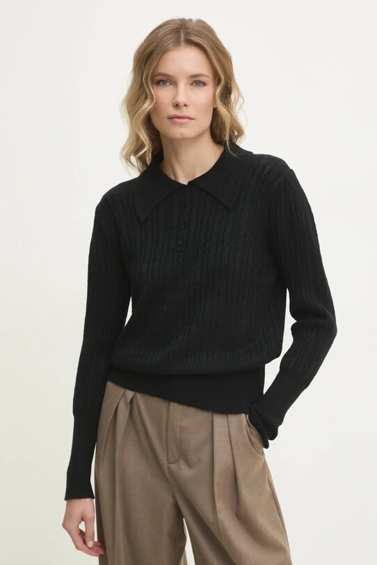 Answear Lab pulover subtiri negru DA795.HWK