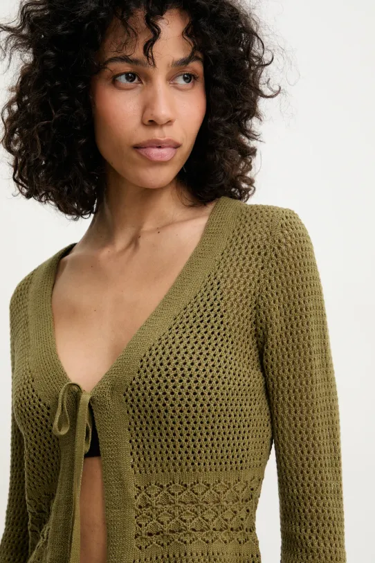 Answear Lab cardigan in cotone verde LKC.125BRETANGEC.ums