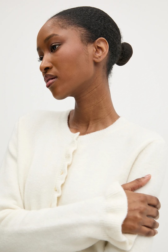 Vlnený kardigán Answear.LAB biela sng.102.tos