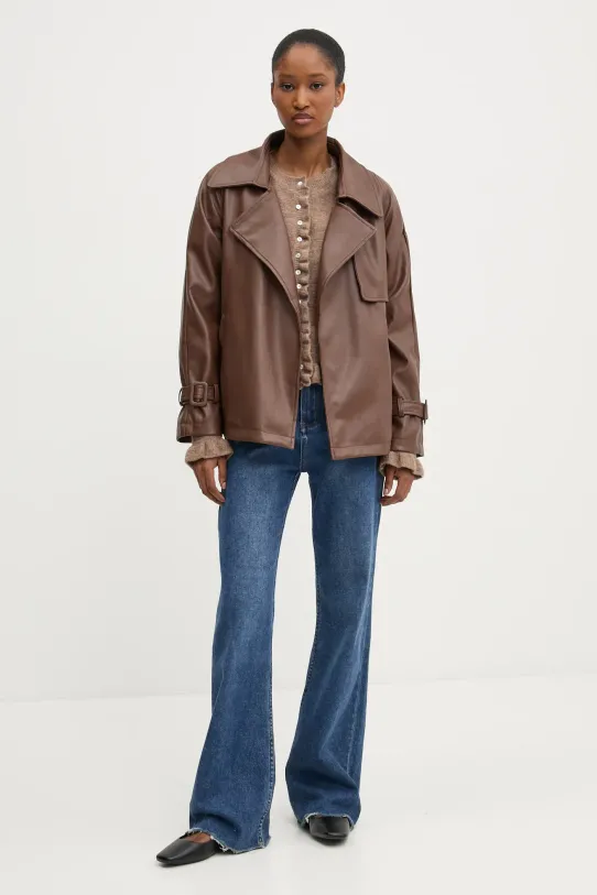 Vuneni kardigan Answear.LAB sng.102.tos smeđa WW25