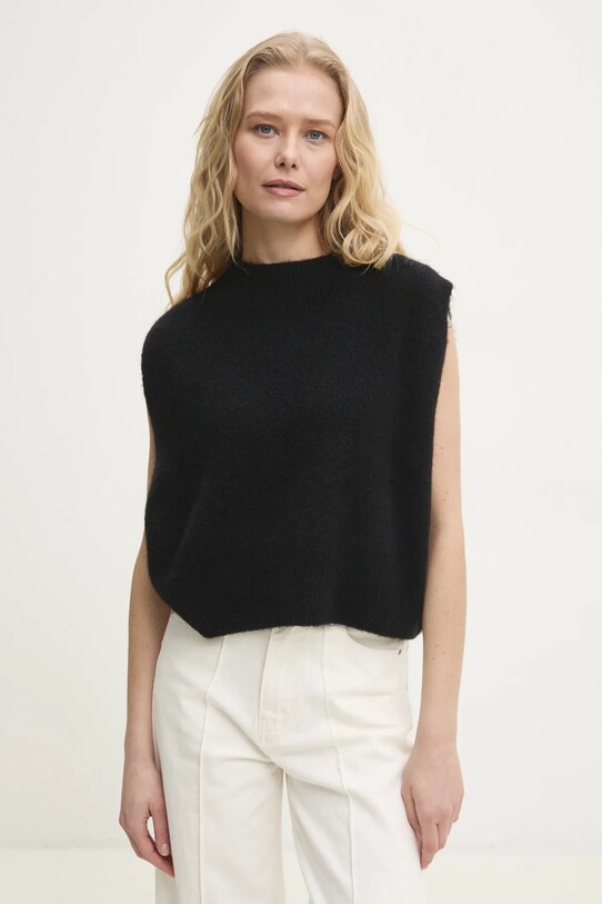 Answear Lab vesta cu lana negru ZD0042.HLK