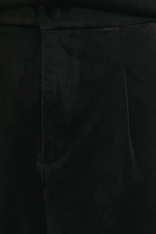 Answear Lab pantaloni scurți de catifea negru st2435.FLK