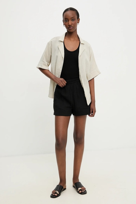 Answear.LAB szorty bawełniane LSRT.659BILLYBLK.ums czarny WW25