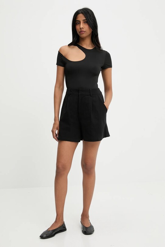 Bavlnené šortky Answear.LAB LSRT.620OLIVEBLK.ums čierna WW25