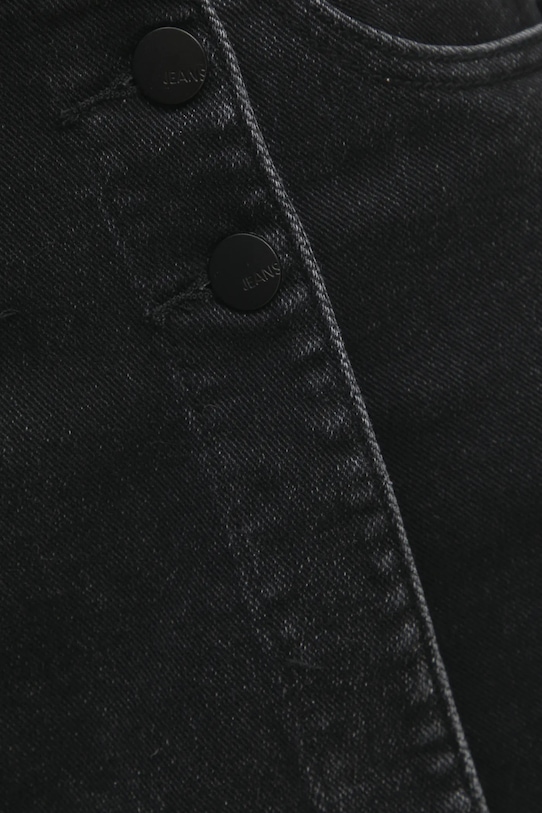 Džínová kalhotová sukně Answear.LAB černá RD2361.hos