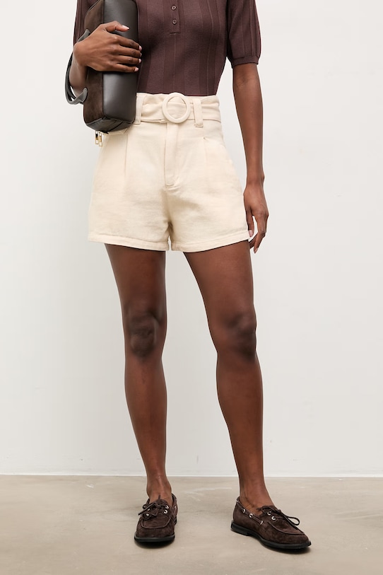 Šortky Answear.LAB látka béžová ZO202421.hms