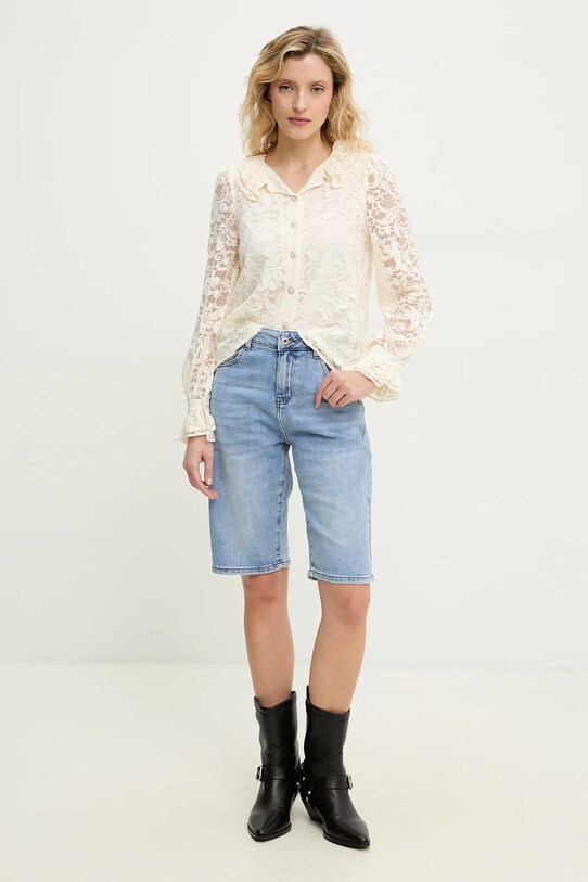 Answear Lab pantaloni scurti jeans CY110.PWK albastru WW25