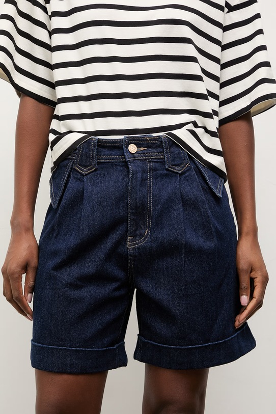 Answear.LAB szorty jeansowe z elastanem granatowy KS2109.PWK