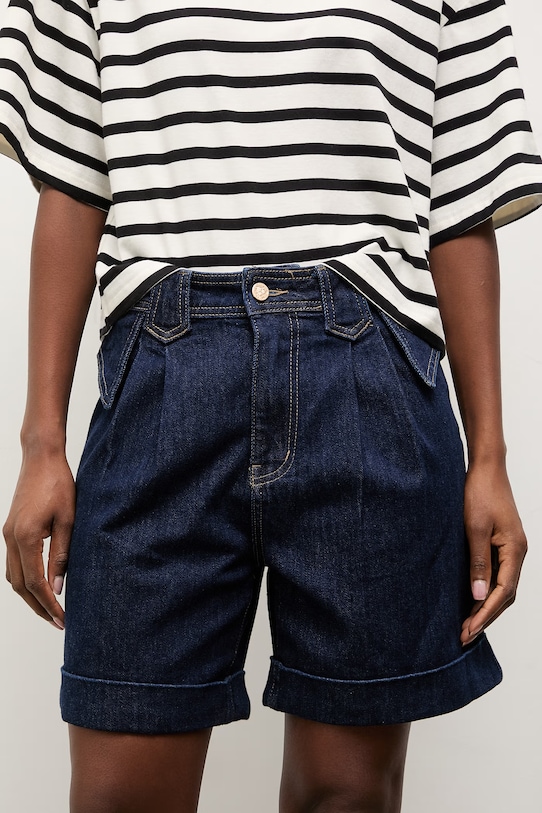 Answear.LAB szorty jeansowe z elastanem granatowy KS2109.PWK