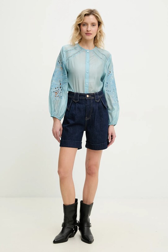 Answear Lab pantaloni scurti jeans KS2109.PWK bleumarin WW25