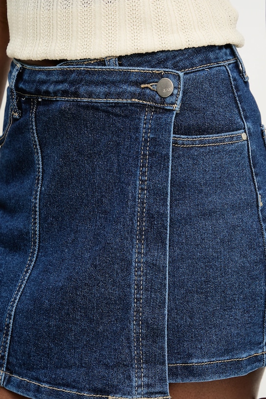 Answear Lab fustă și pantaloni denim bleumarin rd2762.flk