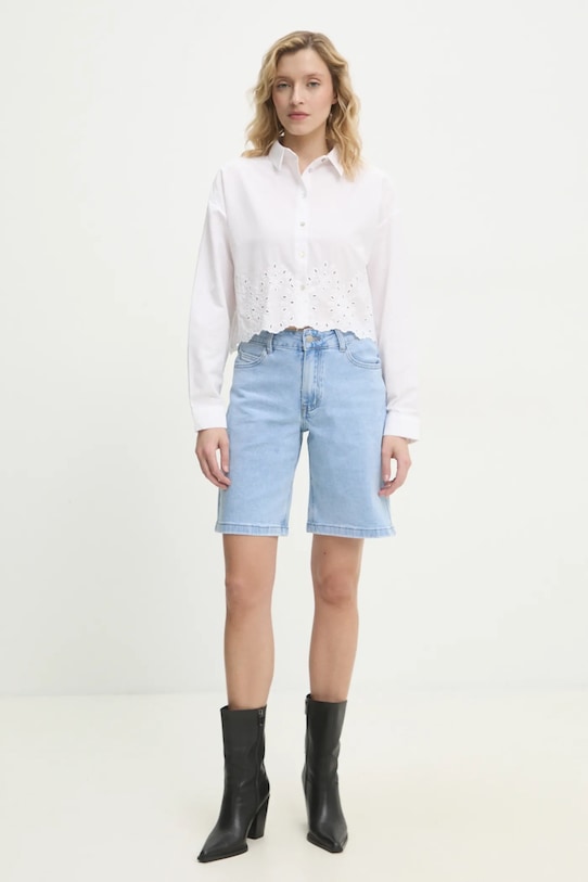 Answear Lab pantaloni scurti jeans rd9070.1.flk albastru WW25