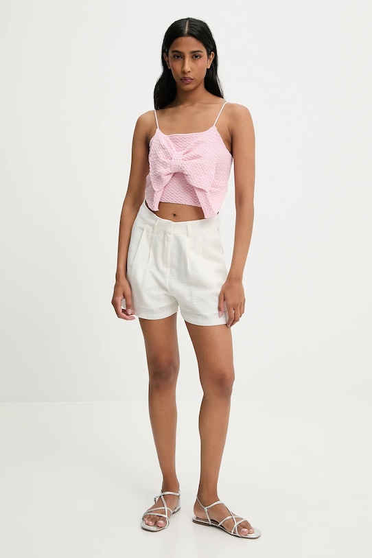 Answear Lab pantaloni scurti din bumbac 10256.tos alb WW25