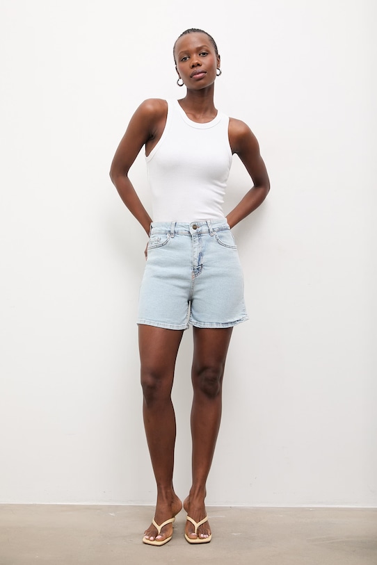 Дънков къс панталон Answear.LAB 424.tos син WW25