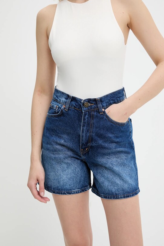 Answear.LAB szorty jeansowe bawełna granatowy 424.tos
