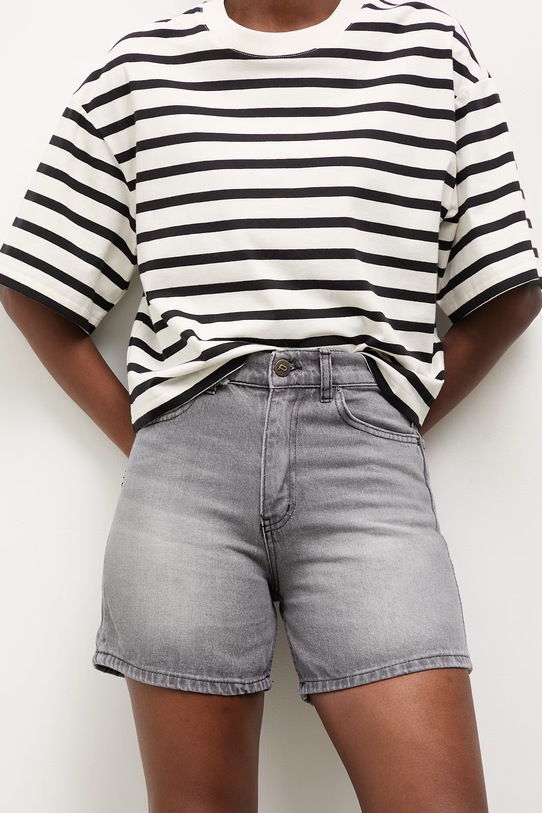 Answear.LAB pantaloncini di jeans alta grigio 424.tos