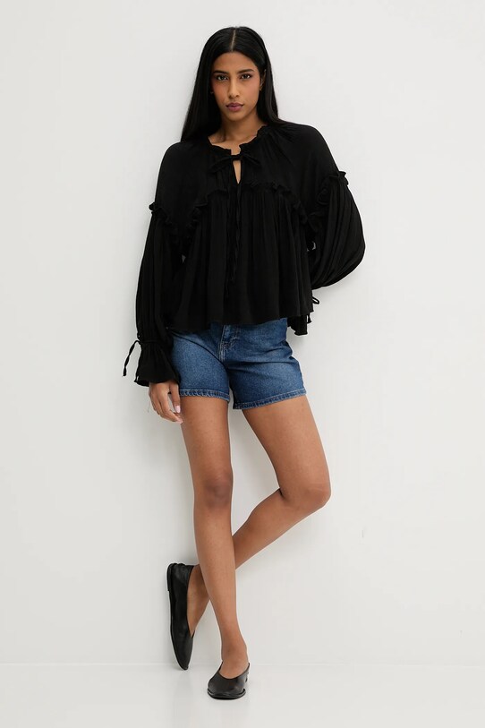 Answear.LAB szorty jeansowe BS305903.tos granatowy WW25